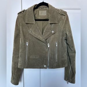 SL8 Green Suede Moto Jacket